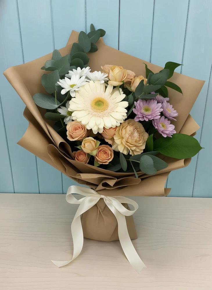 Букет цветов из: Герберы и Хризантемы в Рождественской Хаве