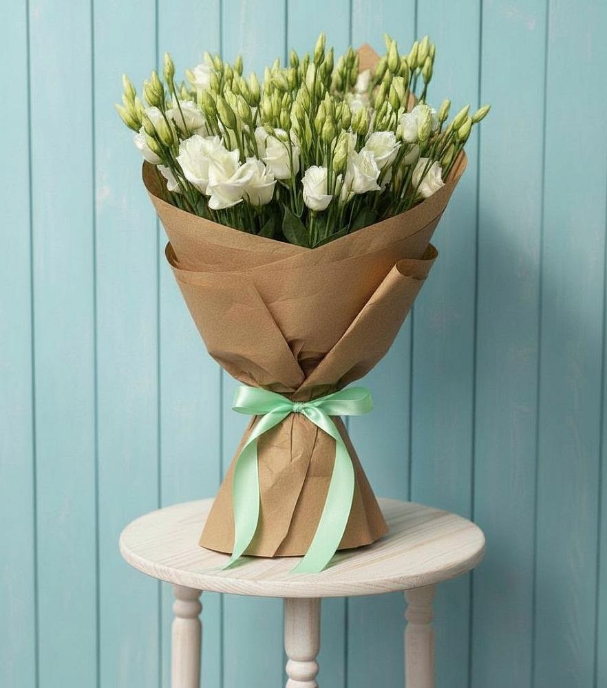 Букет цветов из: Лизиантусы в Рождественской Хаве