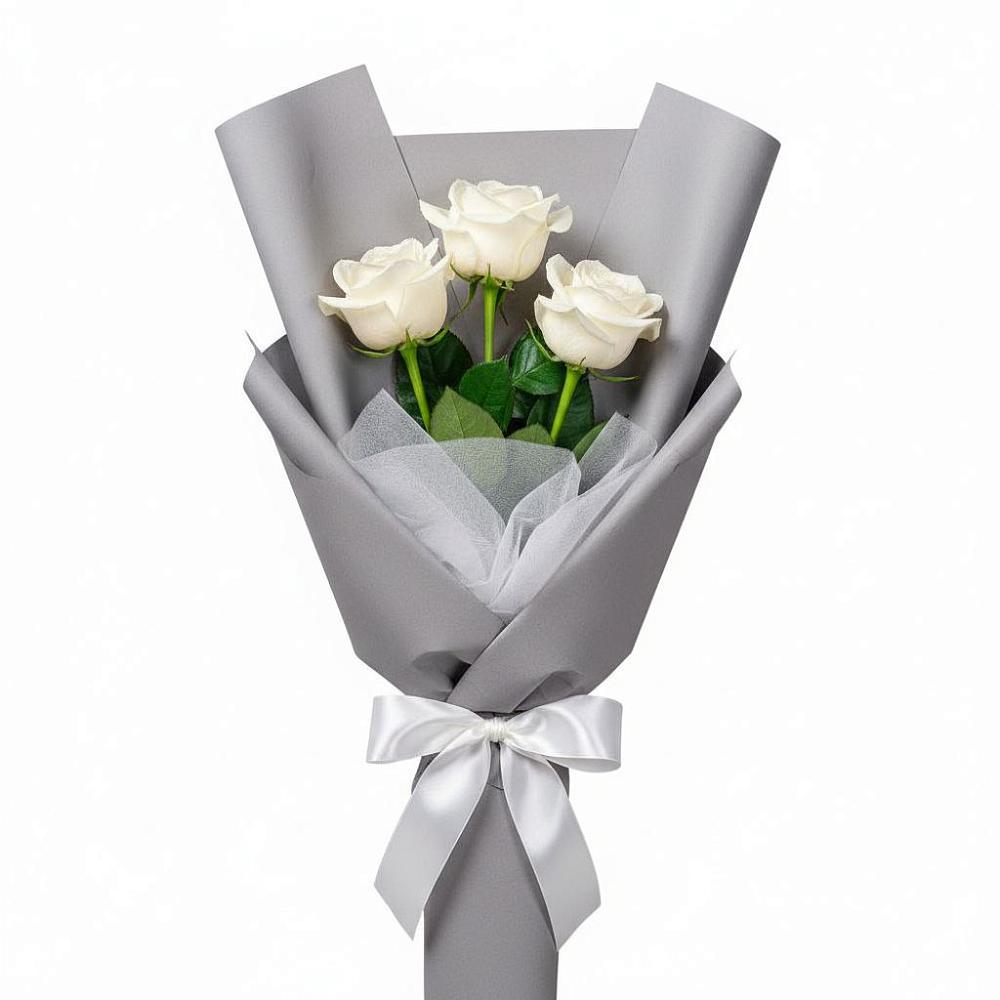 Букет 3 белые розы в Рождественской Хаве