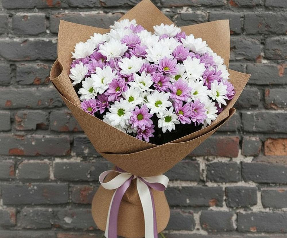 Букет цветов из: Хризантемы в Рождественской Хаве