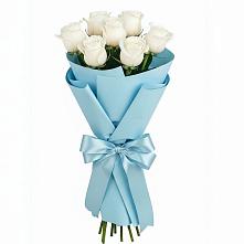 Букет 7 белых роз Проуд в Рождественской Хаве