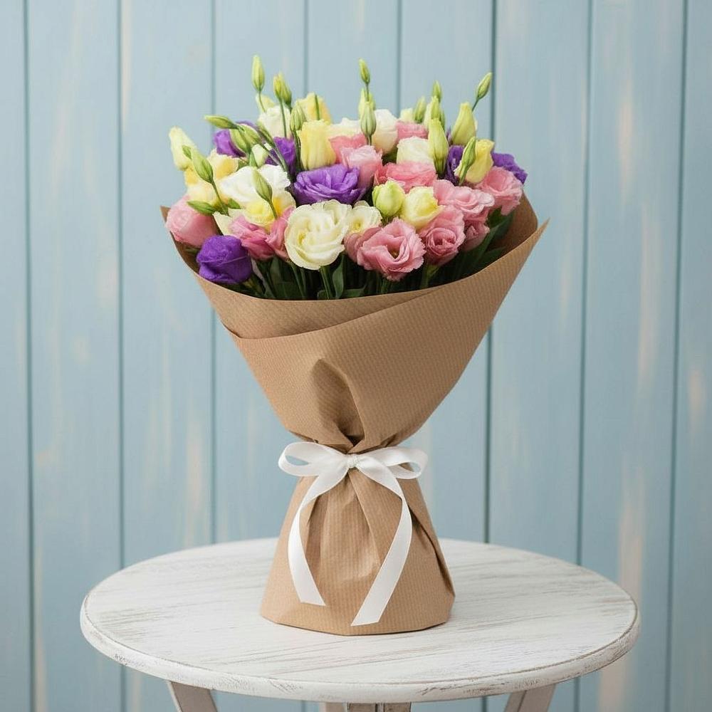 Букет цветов из: Лизиантусы в Рождественской Хаве