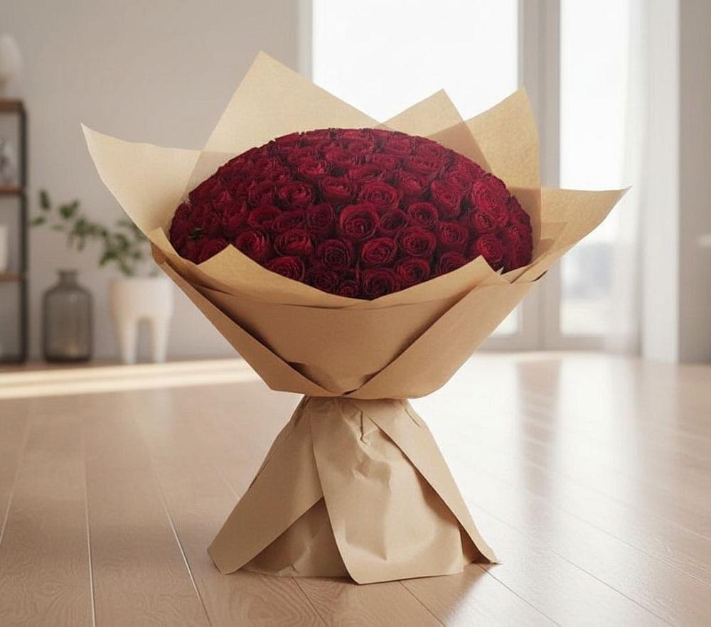 Букет 101 Красная роза в Рождественской Хаве