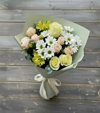 Букет цветов из:  Альстромерии, Розы и Хризантемы в Рождественской Хаве