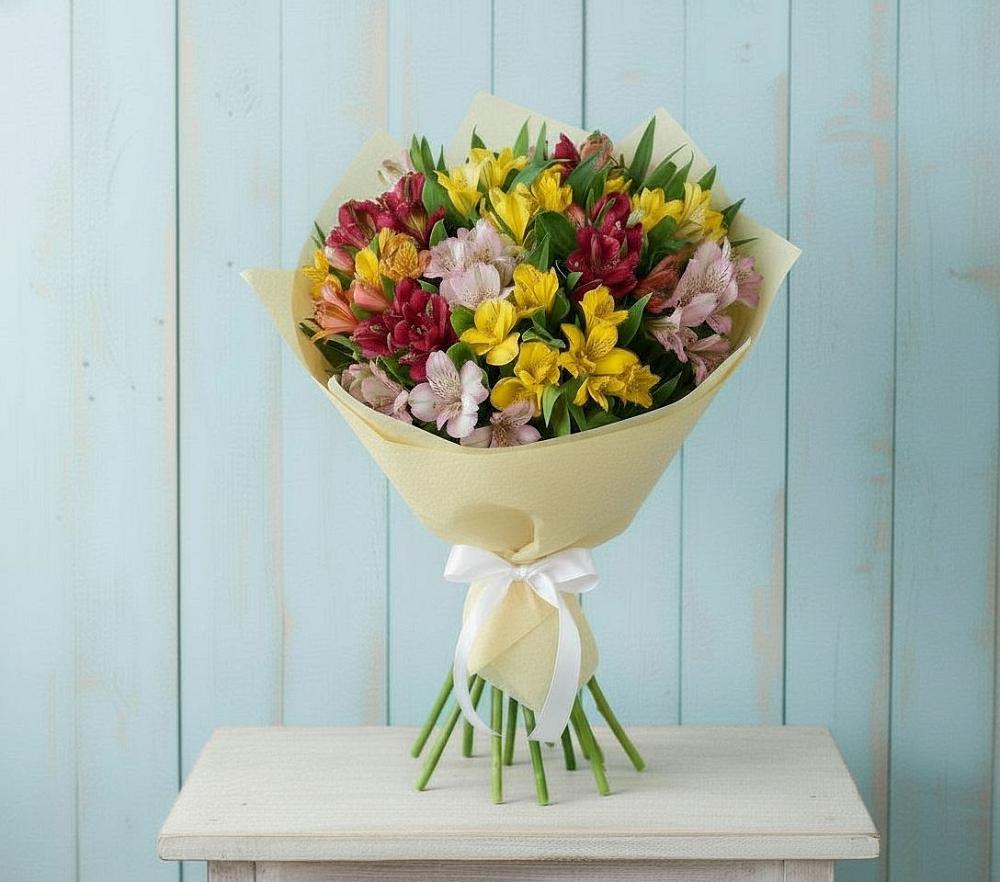 Букет цветов из: Альстромерии в Рождественской Хаве