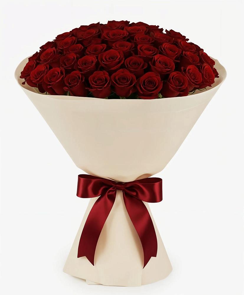 Букет 101 Бордовая роза Блэк Бакарра в Рождественской Хаве