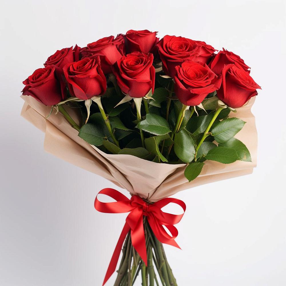 Букет 11 Красных роз Эдлесс Лав в Рождественской Хаве